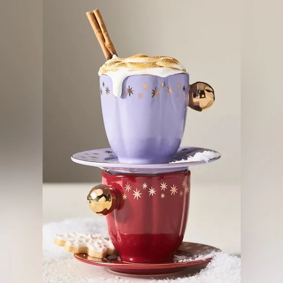 NWT Anthropologie New York City Ballet Espresso Cup & Saucer - Picture 2 of 3